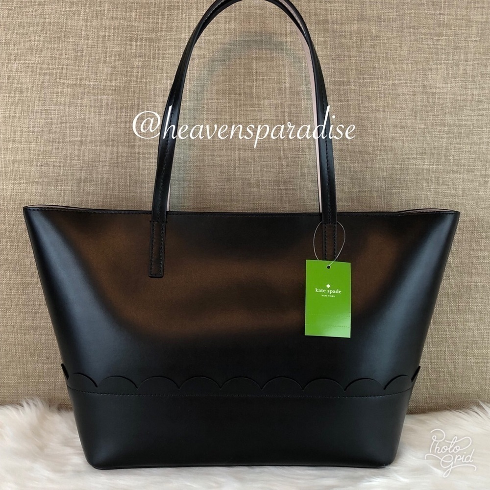 Kate Spade Bradbury Street Lida Black Leather Tote Shoulder Bag WKRU5203 - Picture 8 of 12